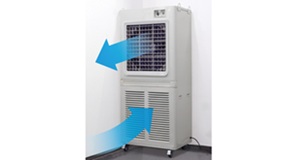 学校の体育館の結露対策に有効～キャビネット構造で安全～大型送風機